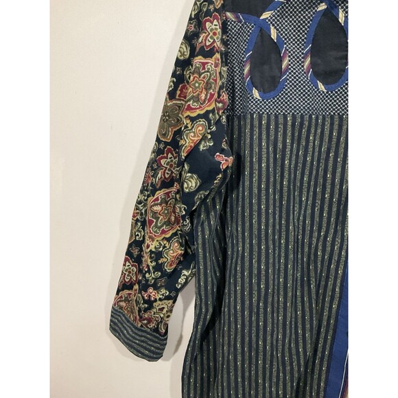 Vintage Koos Of Course  Womens Corduroy Button Up Shirt 2X Black Art to Wear 90s - Picture 3 of 6